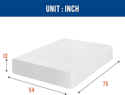 Full Mattress 12 inch Gel Memory Foam Mattress Medium Firm Mattresses for Cool Sleep Relieving Pressure Relief CertiPUR-US Certified Mattress in a Box - LeafyLoom