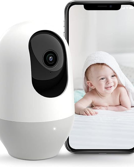 nooie Baby Monitor, WiFi Pet Camera Indoor, 360-degree IP Camera, 1080P Home Security Camera, Motion Tracking, Super IR Night Vision, Works with Alexa, Two-Way Audio, Motion & Sound Detection nooie