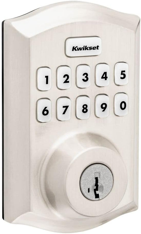Kwikset Home Connect 620 Smart Lock Deadbolt with Z-Wave Technology, Works with Ring Alarm, Samsung Smartthings and More, Z-Wave Hub Required, Traditional Design in Satin Nickel Kwikset