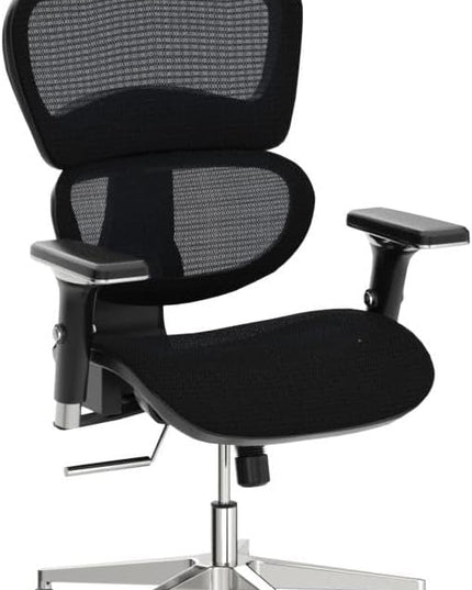 Oline ErgoPro Ergonomic Office Chair - Rolling Desk Chair with 4D Adjustable Armrest, 3D Lumbar Support and Blade Wheels - Mesh Computer Chair, Gaming Chairs, Executive Swivel Chair (Navy Blue) - LeafyLoom