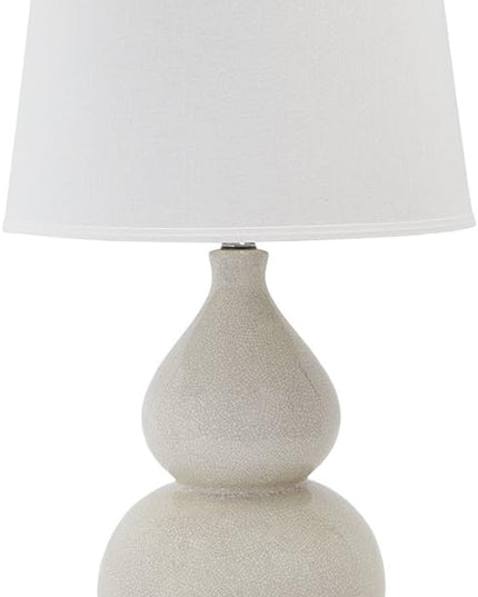 Signature Design by Ashley Saffi 31" Ceramic Table Lamp with Double Gourd Base, Cream - LeafyLoom