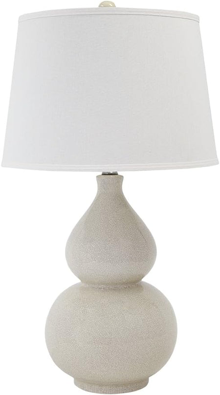 Signature Design by Ashley Saffi 31" Ceramic Table Lamp with Double Gourd Base, Cream - LeafyLoom