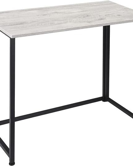Leopard Outdoor Products Folding Computer Desk for Small Spaces, Space-Saving Home Office Desk, Foldable Computer Table, Laptop Table, Writing Desk, Compact Study Reading Table (Black/Greige) - LeafyLoom