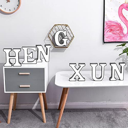 LED Marquee Letter Lights-DIY Marquee Lights up Letter Signs, Dual DC Interface Upgrade Multi-Letter Connection, 26 Alphabet Signs for Wedding, Birthday, Party， Bar Decoration (M) - LeafyLoom