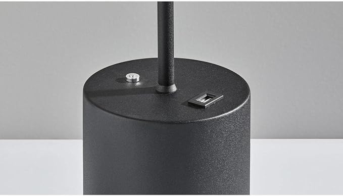 Adesso Home 2150-01 Contemporary Modern LED Desk Lamp from Grover Collection in Black Finish, 4.75 inches - LeafyLoom