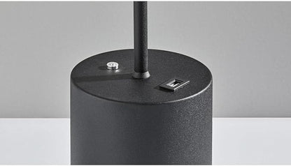 Adesso Home 2150-01 Contemporary Modern LED Desk Lamp from Grover Collection in Black Finish, 4.75 inches - LeafyLoom