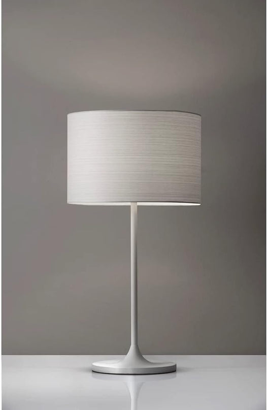 Adesso 6236-02 Oslo Table Lamp, 22.5 in, 60 W Incandescent/13W CFL, White Metal, 1 Table Lamp - LeafyLoom