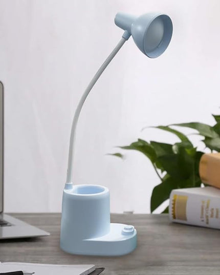 Office lamp Desk,Cordless Lamps Rechargeable,Blue,kids battery lamps for tables,Cute pen holder for desk,360° Rotating Hose,Adjust The Angle of Light Source at Will,Study Lamps for Desk,Mini lamp - LeafyLoom