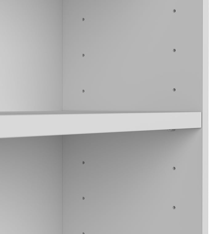 Bush Furniture Universal Small 2 Shelf Bookcase in White, Low Bookshelf for Living Room, Personal Home Office, or Professional Workspace - LeafyLoom
