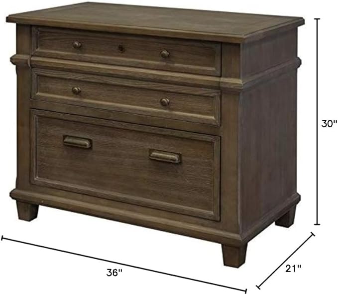 Martin Furniture Lateral File, Weathered Dove - LeafyLoom