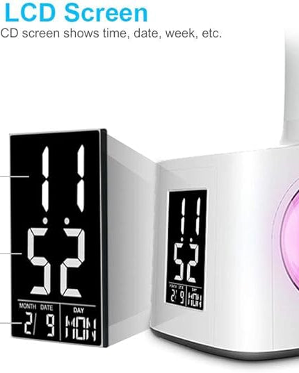 Donewin LED Desk Lamp with USB Charging Port&Pen Holder, Study Light with Clock, Kawaii Desk Accessories, Study Lamp for Kids/Girls/Boys,Desk Light for Office/Reading, Colorful Night Light,10W - LeafyLoom