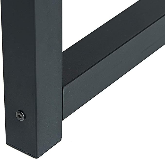 Computer Desk 55 Modern Simple Large Study Writing Desk Industrial Style Laptop PC Table for Home Office, with Leg Bars, Oak Board Black Leg… - LeafyLoom