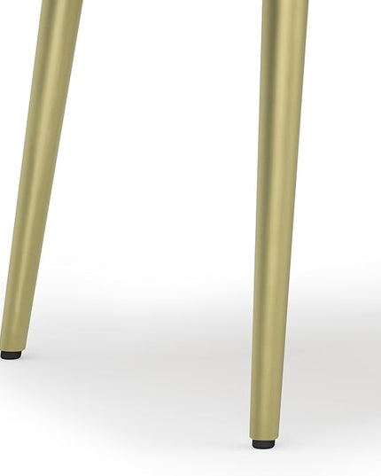 SIMPLIHOME Jager Contemporay Mid Century 22 Inch Wide Metal Side Table in Natural, for The Living Room and Bedroom - LeafyLoom