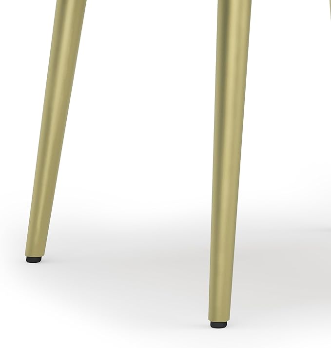SIMPLIHOME Jager Contemporay Mid Century 22 Inch Wide Metal Side Table in Natural, for The Living Room and Bedroom - LeafyLoom
