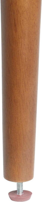 Walker Edison Mid-Century Modern Solid Wood Tapered-Leg Dining Table, 59 Inch, Walnut - LeafyLoom