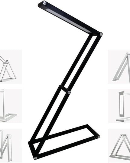 Foldable LED Desk Light, Slim Portable Rechargeable USB Table Light, Eye-Caring Aluminium Alloy Table Lamps,for Home, Reading, Studying, Work, Travel (Black) - LeafyLoom