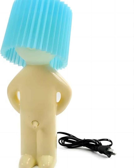 Little Naughty boy Desk lamp,A Little Shy Desk lamp, Bedside Night Light,Naughty boy Mr.P a Little Shy Man Creative lamp,Home Decoration Beautiful Gift (Blue) - LeafyLoom