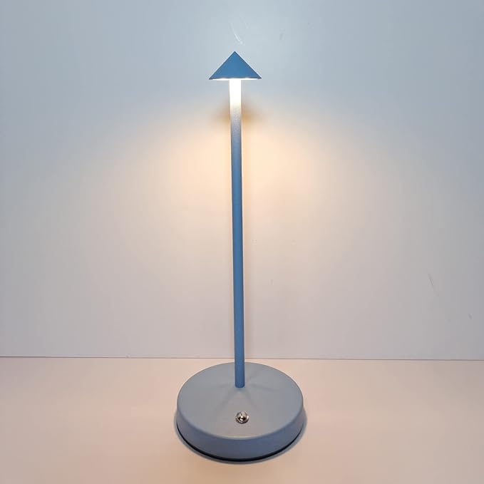 Cordless Table Lamps,Rechargeable Led Touch Bar Lamp,Portable Battery Desk Lamp,Brightness Dimmable Small Table Lamps,Minimalist Design,for Living Room/Restaurant/Couple Dinner/(Blue) - LeafyLoom