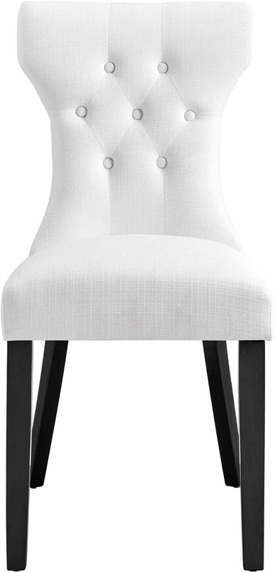 Modway Silhouette Chair, White 24.5 x 18 x 36 - LeafyLoom