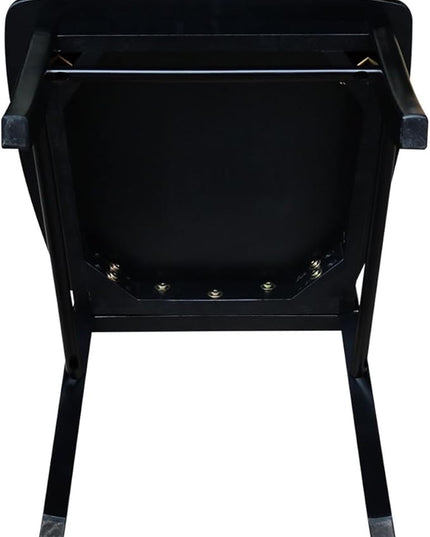 International Concepts Set of Two X-Back Dining Chair, Black - LeafyLoom