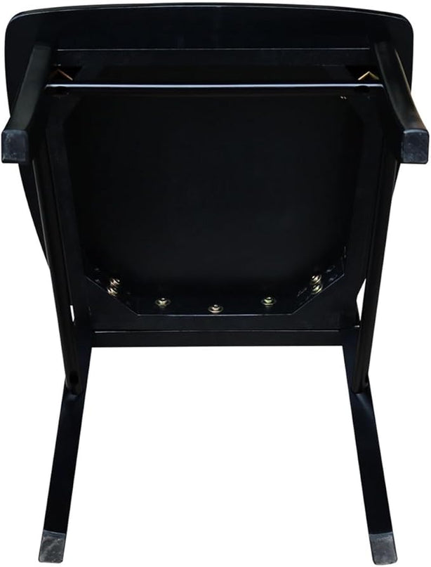 International Concepts Set of Two X-Back Dining Chair, Black - LeafyLoom
