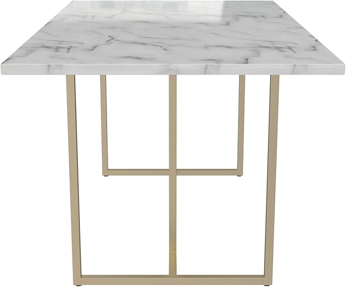 CosmoLiving by Cosmopolitan Astor Dining Table, 64 in x 36 in x 30 in, White - LeafyLoom