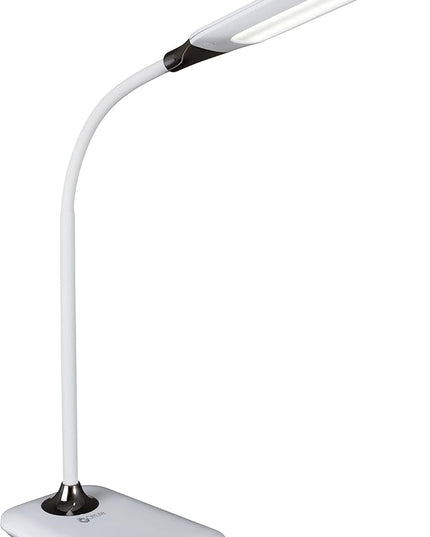 OttLite Enhance LED Sanitizing Desk Lamp with USB Charging – Eliminates up to 99.9% of Bacteria, Touch Activated, Flexible Neck, Modern Light for Reading, Crafting & Office Desktop - LeafyLoom