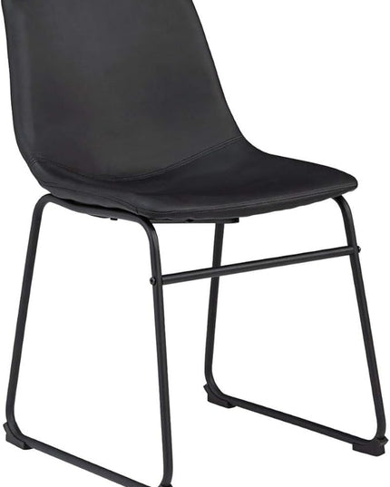 Signature Design by Ashley Centiar Mid Century Dining Room Bucket Chair, 2 Count, Black - LeafyLoom