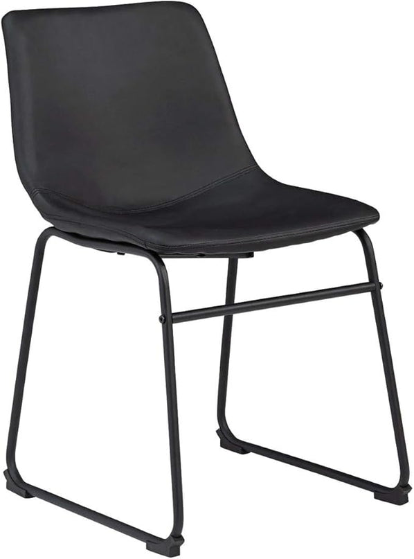 Signature Design by Ashley Centiar Mid Century Dining Room Bucket Chair, 2 Count, Black - LeafyLoom