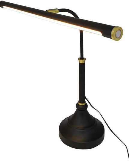 LED Piano Desk Lamp with Touch Dimmer,Piano Lamp,Desk Lamp,Reading Lamp for Home Office,Adjustable Height,Multi-functional,LED 5W,3000K,Metal,Black+Bronze, - LeafyLoom