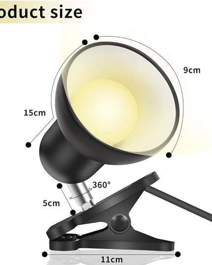 Sun-Rising Cilp on Light,360° rotation Clip on Lamp Portable Book Reading Light,Clamp on Desk/Table/Bunk Bed/Cupboard HomeClamp Light Lighting, (Clamp Light seven colors for your choice) Pink - LeafyLoom