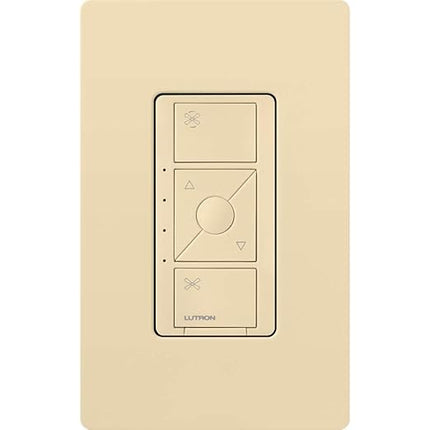 Lutron Caseta Smart Fan Speed Control Switch (Lutron Smart Hub Required), Single-Pole, PD-FSQN-IV, Ivory Lutron