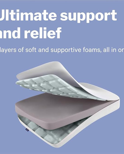 Casper Sleep Foam Pillow, King, White - LeafyLoom