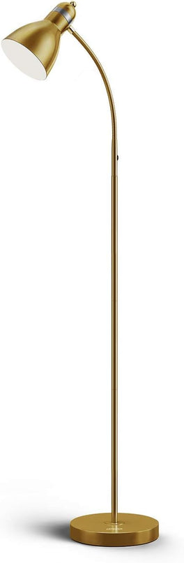 LEPOWER Floor Lamp, Metal Standing Lamp with Adjustable Gooseneck, Heavy Metal Base, Reading Pole Lamp for Office, Golden Floor Lamps for Bedroom, Living Room - LeafyLoom