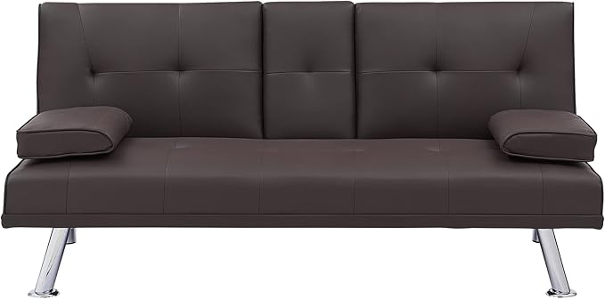 NicBex Rose-SF-00544-DX Sofas, 67" W x 31" D x 33" H, Brown - LeafyLoom