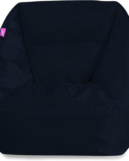 Posh Creations Structured Comfy Bean Bag Chair for Gaming, Reading, & Watching TV, Coronado Chair, Microsuede - Navy, Microsuede - Navy Blue - LeafyLoom