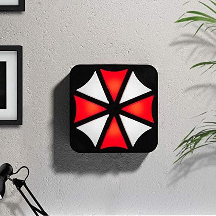 Numskull Resident Evil Umbrella Corp Lamp Wall Light - Ambient Lighting Gaming Accessory for Bedroom, Home, Study, Office, Work - Official Resident Evil Merchandise - LeafyLoom