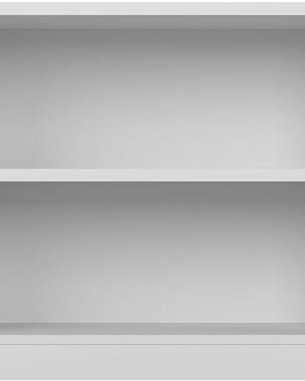 Bush Furniture Universal Small 2 Shelf Bookcase in White, Low Bookshelf for Living Room, Personal Home Office, or Professional Workspace - LeafyLoom