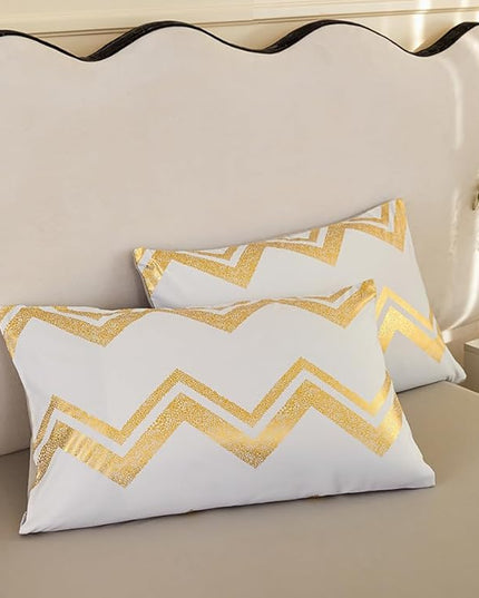 7PCS Gold and Grey Comforter Set,Gray Comforter Set Queen Size,Metallic Blush and Grey Bedding Set Queen,Bed in A Bag Queen for Teen Girls Women,Bedroom Decoration Queen 7Pcs - LeafyLoom