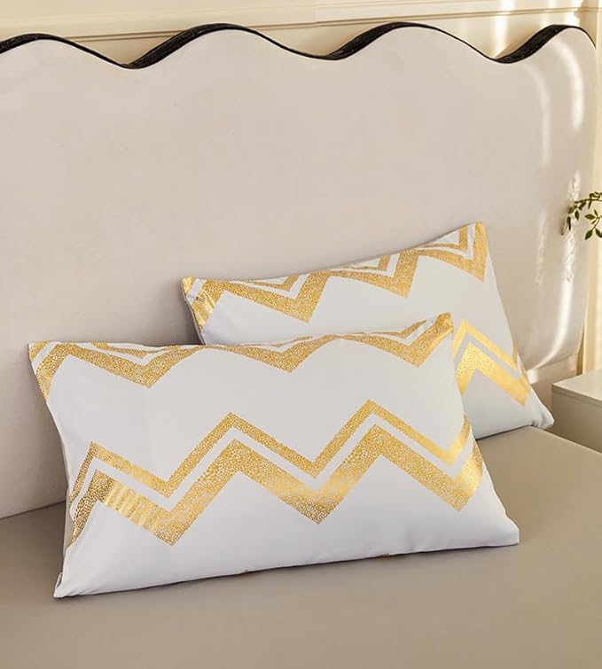 7PCS Gold and Grey Comforter Set,Gray Comforter Set Queen Size,Metallic Blush and Grey Bedding Set Queen,Bed in A Bag Queen for Teen Girls Women,Bedroom Decoration Queen 7Pcs - LeafyLoom