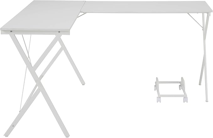 NicBex Kimberly-DW-00048-LWJ Home Office Desks, 62.5"x47.5"x28.5", White - LeafyLoom