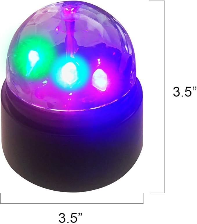 ArtCreativity Kaleidoscope LED Lamp, 1PC, Multi-Color LED Party Light for Kids and Adults, Battery Operated Decorative Lighting, Portable Mini Disco Light, Great Gift Idea for Boys and Girls - LeafyLoom