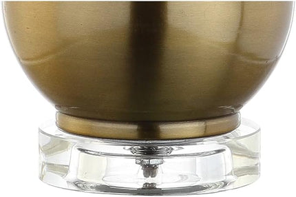 JONATHAN Y JYL5010A Dylan 25" Metal/Crystal Teardrop LED Table Lamp Contemporary Transitional Bedside Desk Nightstand Lamp for Bedroom Living Room Office College Bookcase, Brass Gold - LeafyLoom