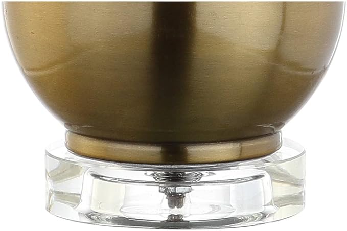 JONATHAN Y JYL5010A Dylan 25" Metal/Crystal Teardrop LED Table Lamp Contemporary Transitional Bedside Desk Nightstand Lamp for Bedroom Living Room Office College Bookcase, Brass Gold - LeafyLoom