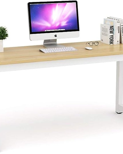 Tribesigns Computer Desk, 63 inch Large Office Desk Computer Table Study Writing Desk Workstation for Home Office, Walnut - LeafyLoom