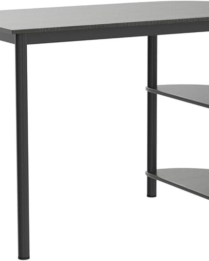 Elephance Small Dining Table/Kitchen Table with Storage, Multifunctioal Workstation Desk for Dining Room, Living Room, Bistro.(Black Oak) - LeafyLoom