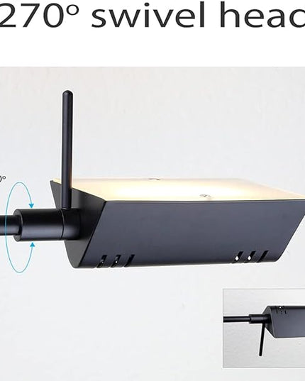 O'Bright LED Pharmacy Table Lamp, Full Range Dimming, 12W LED, 360 Degree Swing Arms, Desk, Reading, Craft, Work Lamp, ETL Tested, Black - LeafyLoom