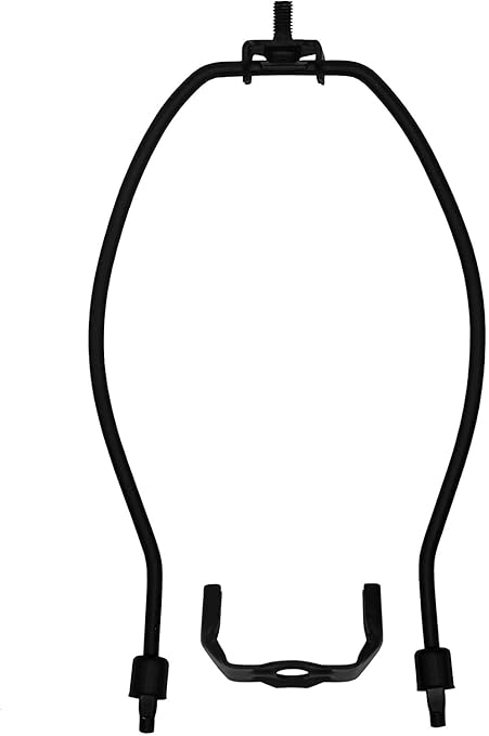 Floor Lamp Making Kit - Repair or Rewire Lamps with All Premium Essential Parts, 10 Inch Harp and Extra Long 12 Foot Cord Included (Black) - LeafyLoom