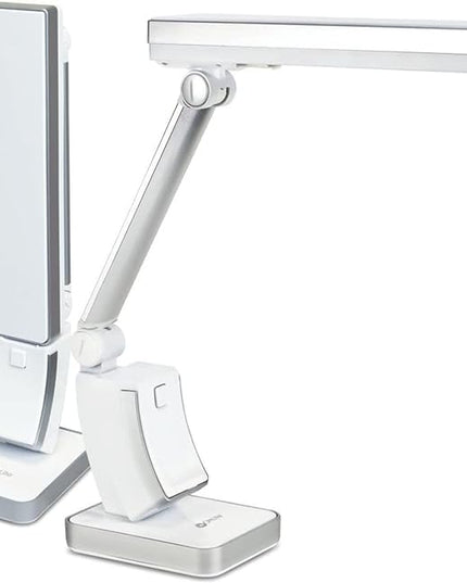 OttLite 13W Slimline Desk Lamp - Home, Office, Bedroom, or Reading (White) - LeafyLoom