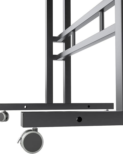 Mobile Stand Up Desk, 24 inch Laptop Computer Desk Adjustable Standing Home Office Desks with Roller, Student Desk School Desk Simple Stand Up Desk Small Desks for Small Spaces for Standing or Sitting - LeafyLoom